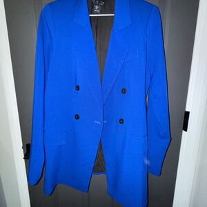 Rachel Zoe- Women's Blue Double-Breasted Blazer